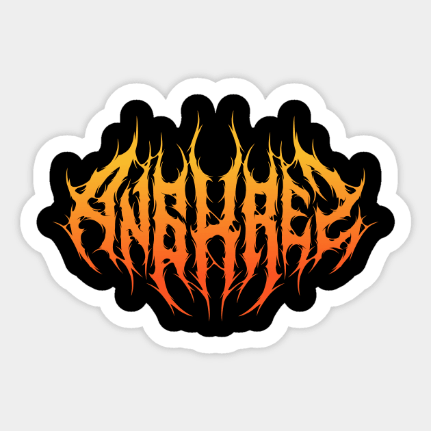 Angkrez Metal Logo Sticker by Deathmetal